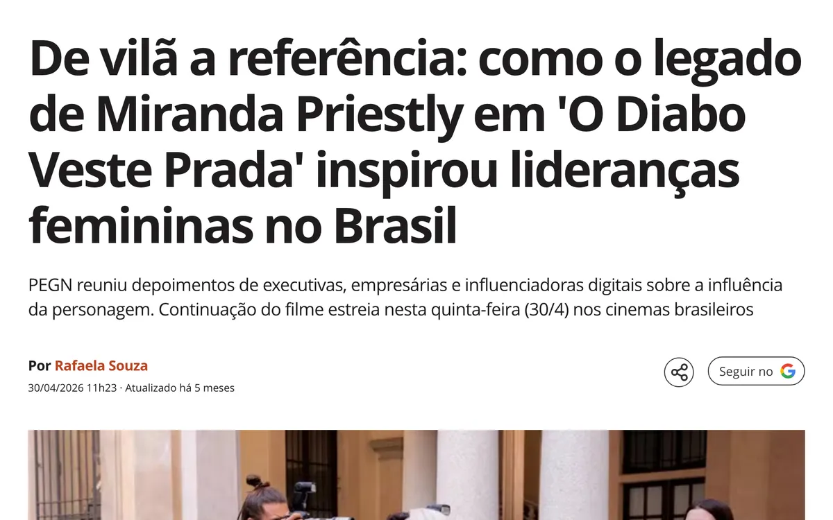 Print da matéria no Pequenas Empresas & Grandes Negócios